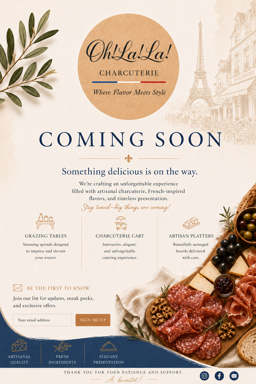 Oh! La! La! Charcuterie coming soon